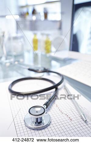 Stethoscope and chart in laboratory View Large Photo Image Stock Image - Stethoscope and chart in laboratory. Fotosearch