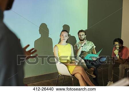 Business people preparing audio visual presentation View Large Photo Image Stock Image - Business people preparing audio visual presentation. Fotosearch