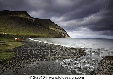 "Scenic view of cliffs and ocean, Skalavik, Isafjordur, West Fjords, Iceland" View Large Photo Image Picture - "Scenic view of cliffs and ocean, Skalavik, Isafjordur, West Fjords, Iceland". Fotosearch