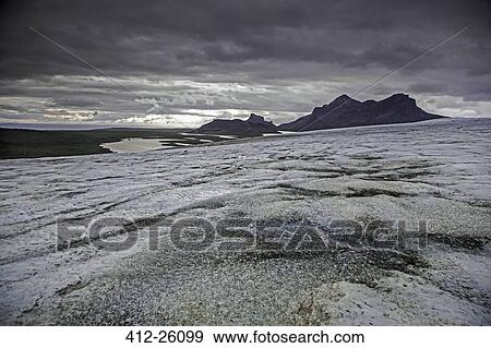 Stock Photo - "Serene landscape, Langjokull, Iceland". Fotosearch
