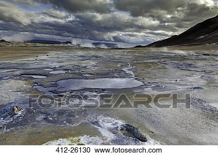 "Small mineral pools, Namaskard, Myvatn, Iceland" View Large Photo Image Stock Image - "Small mineral pools, Namaskard, Myvatn, Iceland". Fotosearch