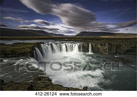 Picture - "Waterfall, Godafoss, Iceland". Fotosearch