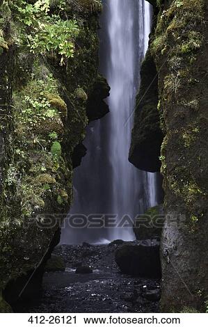 "Waterfall, Storidalur, Iceland" View Large Photo Image Stock Image - "Waterfall, Storidalur, Iceland". Fotosearch