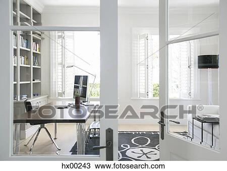 Doorway to luxury home office View Large Photo Image Stock Image - Doorway to luxury home office. Fotosearch