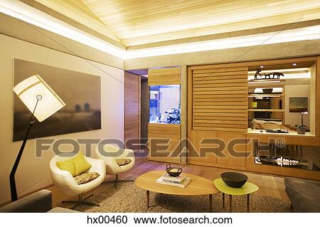 Illuminated tray ceiling over living room View Large Photo Image Stock Image - Illuminated tray ceiling over living room. Fotosearch