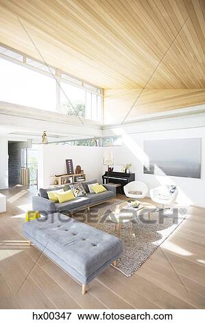 Modern home showcase living room View Large Photo Image Stock Photo - Modern home showcase living room. Fotosearch