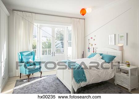 Turquoise color accents in child’s bedroom View Large Photo Image Stock Photography - Turquoise color accents in child’s bedroom. Fotosearch