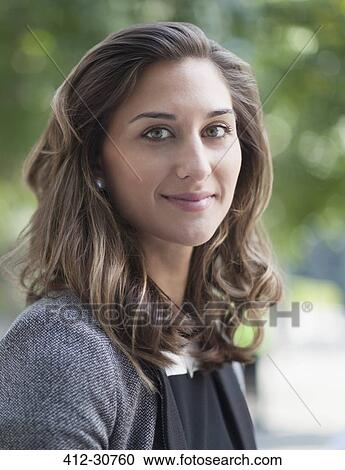 Stock Image - Close up portrait confident businesswoman. Fotosearch
