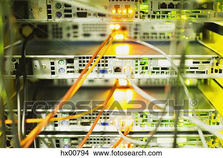 Close up server room cables View Large Photo Image Picture - Close up server room cables. Fotosearch