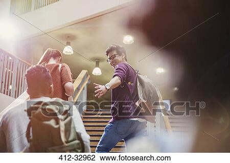 College students ascending stairway View Large Photo Image Stock Image - College students ascending stairway. Fotosearch