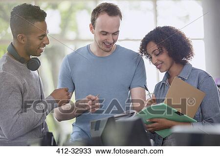 College students discussing homework View Large Photo Image Stock Image - College students discussing homework. Fotosearch