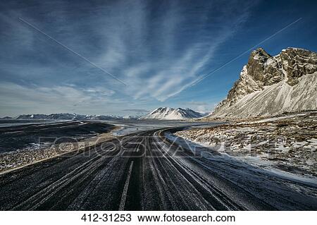 Remote, icy road, Iceland View Large Photo Image Stock Image - Remote, icy road, Iceland. Fotosearch