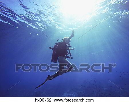 Scuba diver underwater View Large Photo Image Stock Image - Scuba diver underwater. Fotosearch