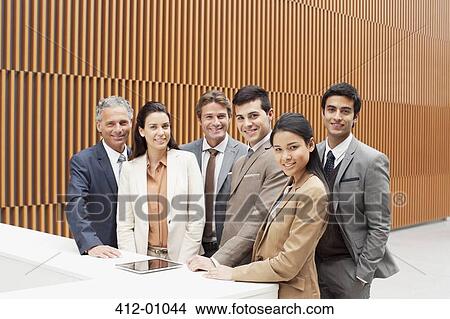 Picture - Portrait of smiling business people. Fotosearch