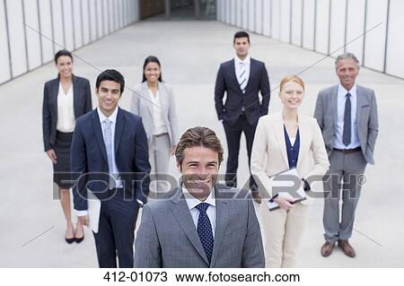 Portrait of smiling business people View Large Photo Image Stock Image - Portrait of smiling business people. Fotosearch