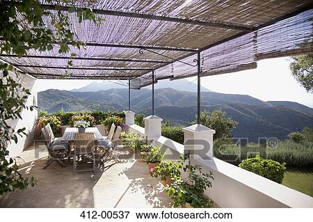 View of mountains from luxury balcony View Large Photo Image Stock Photo - View of mountains from luxury balcony. Fotosearch