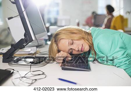 Businesswoman sleeping at desk View Large Photo Image Stock Image - Businesswoman sleeping at desk. Fotosearch