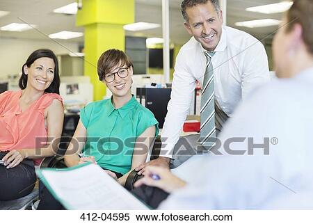 Business people talking in meeting View Large Photo Image Stock Photography - Business people talking in meeting. Fotosearch