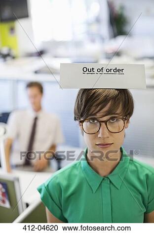 Businesswoman wearing? out of order? sig View Large Photo Image Stock Image - Businesswoman wearing? out of order? sig. Fotosearch