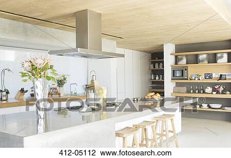 Stock Image - Counter top in modern kitchen. Fotosearch