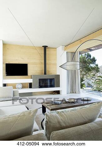 Picture - Sofas and table in modern living room. Fotosearch