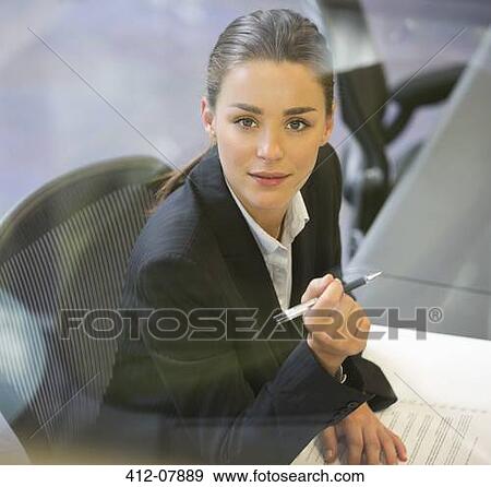 Portrait of confident businesswoman View Large Photo Image Stock Photo - Portrait of confident businesswoman. Fotosearch