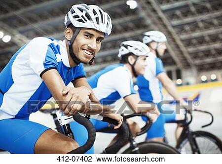 Track cycling team waiting in velodrome View Large Photo Image Stock Image - Track cycling team waiting in velodrome. Fotosearch