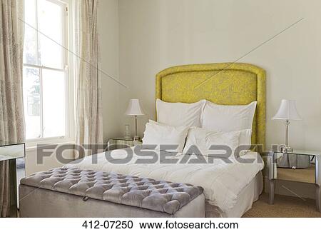 Bed in luxury bedroom View Large Photo Image Stock Image - Bed in luxury bedroom. Fotosearch