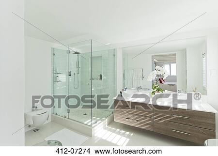 Modern bathroom View Large Photo Image Picture - Modern bathroom. Fotosearch