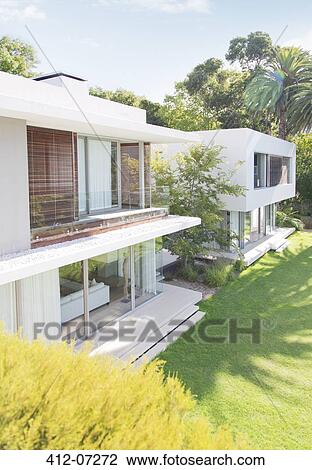 Modern house View Large Photo Image Stock Image - Modern house. Fotosearch