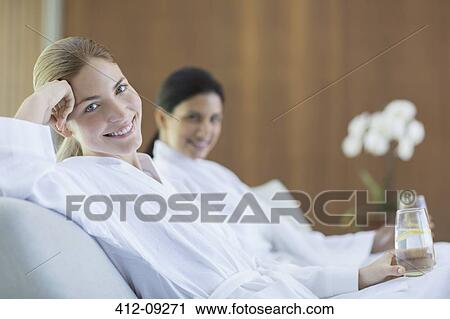 Women relaxing together in spa View Large Photo Image Stock Image - Women relaxing together in spa. Fotosearch