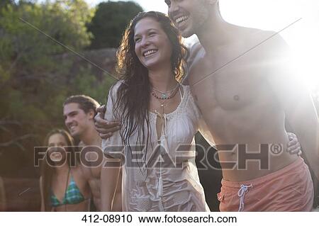 Stock Image - Happy friends. Fotosearch