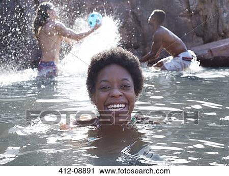 Woman smiling in river View Large Photo Image Stock Image - Woman smiling in river. Fotosearch