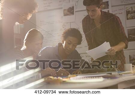 Picture - Business people in meeting. Fotosearch