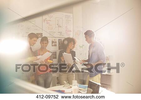 Business people talking in meeting View Large Photo Image Stock Image - Business people talking in meeting. Fotosearch
