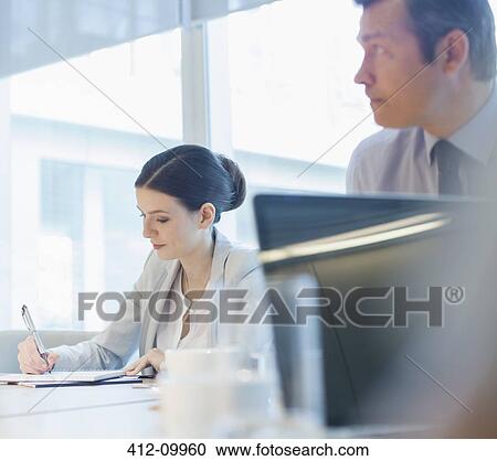 Business people in meeting View Large Photo Image Stock Image - Business people in meeting. Fotosearch