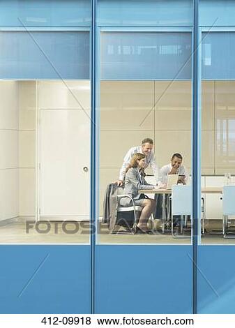 Stock Photo - Business people talking in meeting . Fotosearch