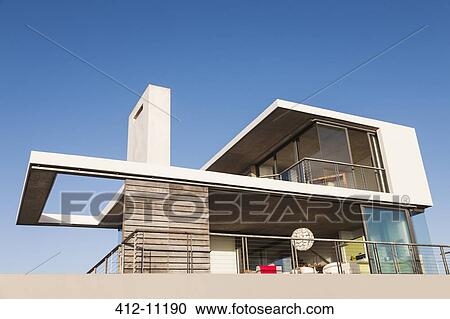 Balcony of modern house View Large Photo Image Stock Image - Balcony of modern house. Fotosearch