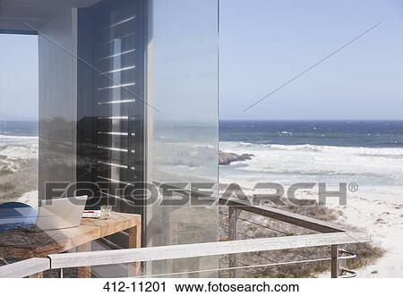 Modern balcony overlooking ocean View Large Photo Image Stock Image - Modern balcony overlooking ocean. Fotosearch