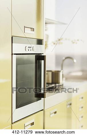 Oven in modern kitchen View Large Photo Image Stock Photo - Oven in modern kitchen. Fotosearch