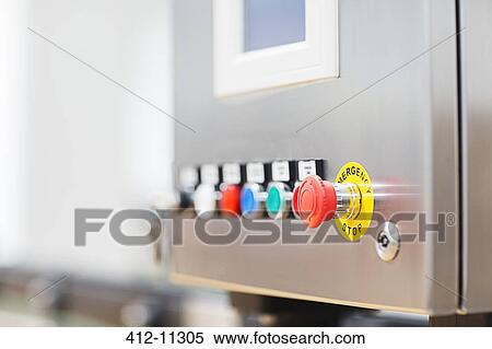 Emergency stop button on machinery View Large Photo Image Stock Photography - Emergency stop button on machinery. Fotosearch