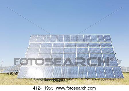 Solar panel in rural landscape View Large Photo Image Stock Photography - Solar panel in rural landscape. Fotosearch