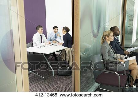Business people talking in meeting View Large Photo Image Stock Photography - Business people talking in meeting. Fotosearch