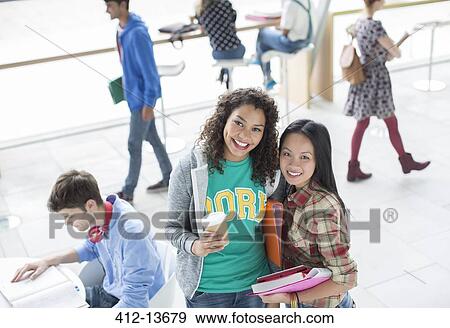 Stock Photo - University students smiling. Fotosearch
