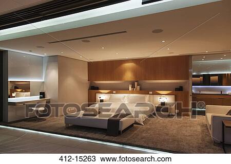 Bedroom in modern house View Large Photo Image Stock Image - Bedroom in modern house. Fotosearch