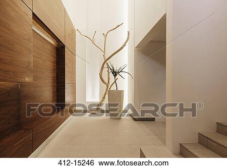 Stock Photograph - Entrance in modern house. Fotosearch