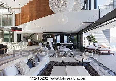 Stock Image - Living room in modern house. Fotosearch