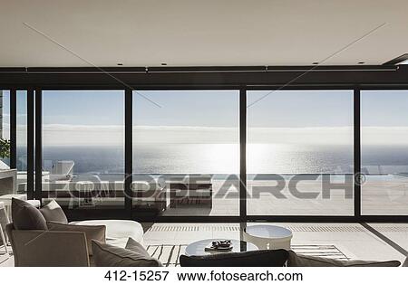 Living room in modern house View Large Photo Image Stock Photo - Living room in modern house. Fotosearch