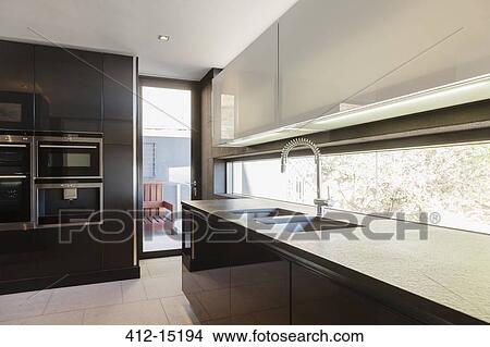 Modern kitchen View Large Photo Image Picture - Modern kitchen. Fotosearch