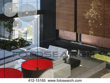 Modern living room in open floor plan View Large Photo Image Stock Photography - Modern living room in open floor plan. Fotosearch